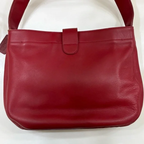 Vintage COACH Red Leather SoHo Eldridge Hobo Shoulder Bag - Picture 5 of 9